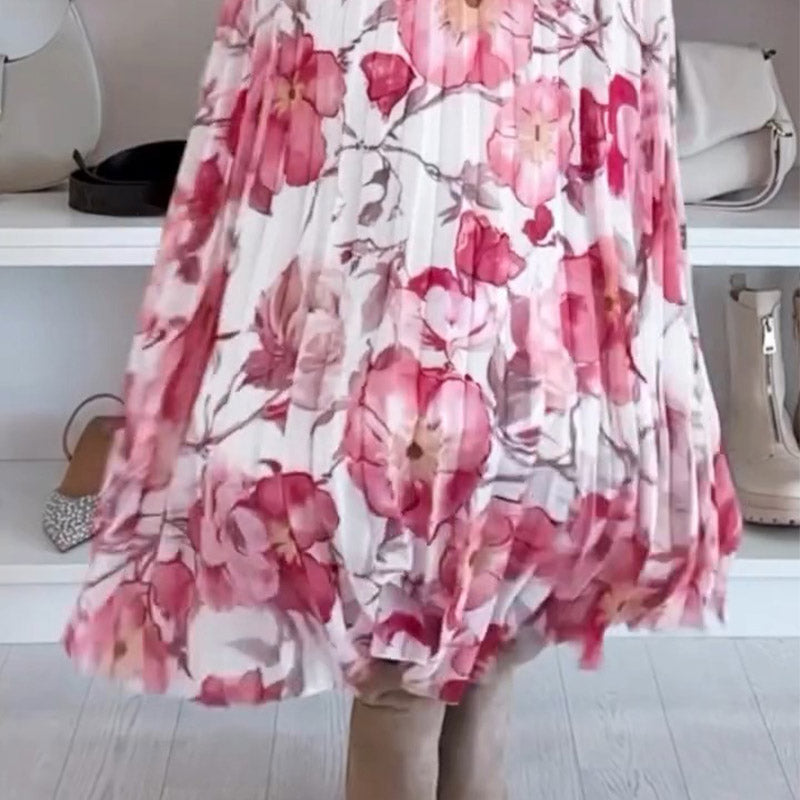 🌼Floral Print Off-Shoulder Top & Maxi Skirt Two-Piece Set👒