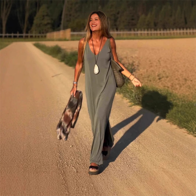 🌙Women's V-Neck Maxi Cami Dress👗