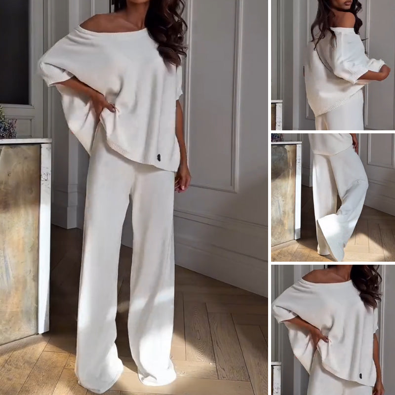 💕Limited Sale 49% OFF💕Women’s Casual One Shoulder Top & Pants Two-Piece Set