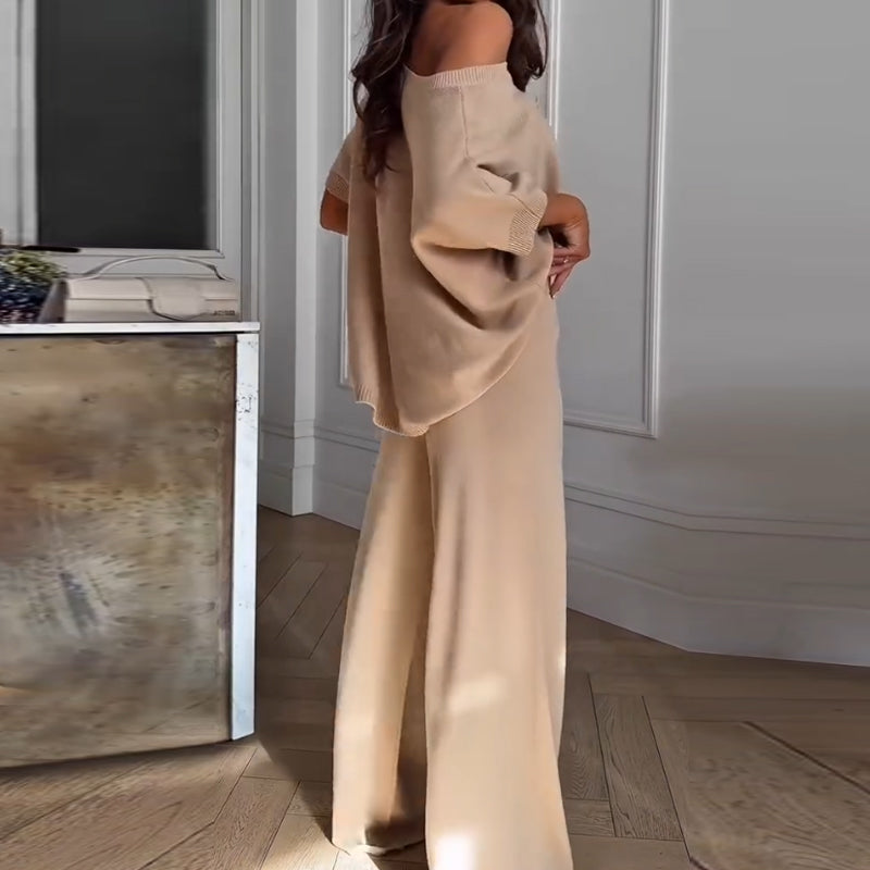 💕Limited Sale 49% OFF💕Women’s Casual One Shoulder Top & Pants Two-Piece Set