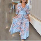 Seasonal bestseller with 49% off 🔥 Elegant long floral dress for women