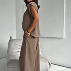 🎉Hot Sale 49% OFF🎉Women’s 2-Piece T-Shirt & Wide Leg Dress Pants Set👗