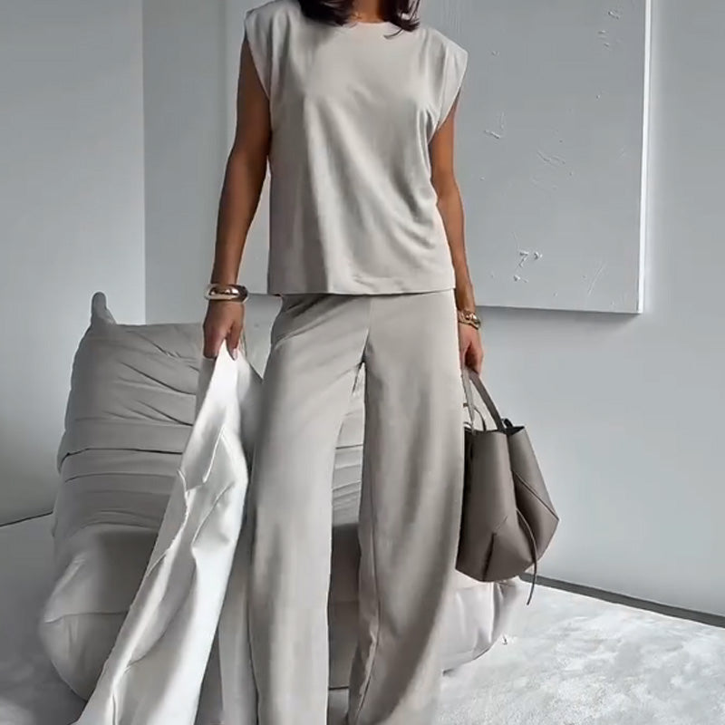 🎉Hot Sale 49% OFF🎉Women’s 2-Piece T-Shirt & Wide Leg Dress Pants Set👗