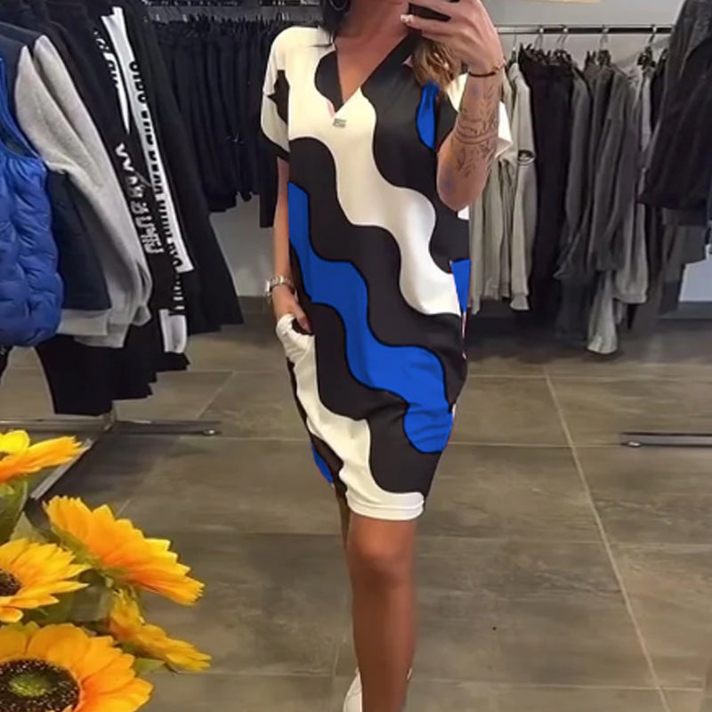 ⏳Time-limited Special🥻Women's V-Neck Short Sleeve Dress👗