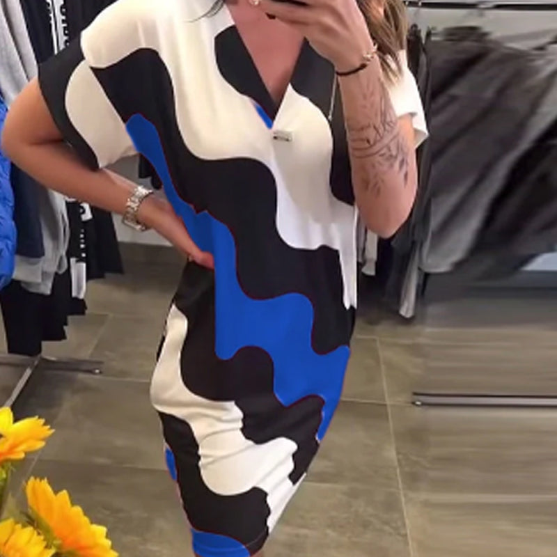 ⏳Time-limited Special🥻Women's V-Neck Short Sleeve Dress👗