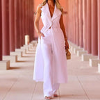 🌸Summer Hot Sale 49%OFF🌸Women’s V-Neck Sleeveless Top and Pants Set
