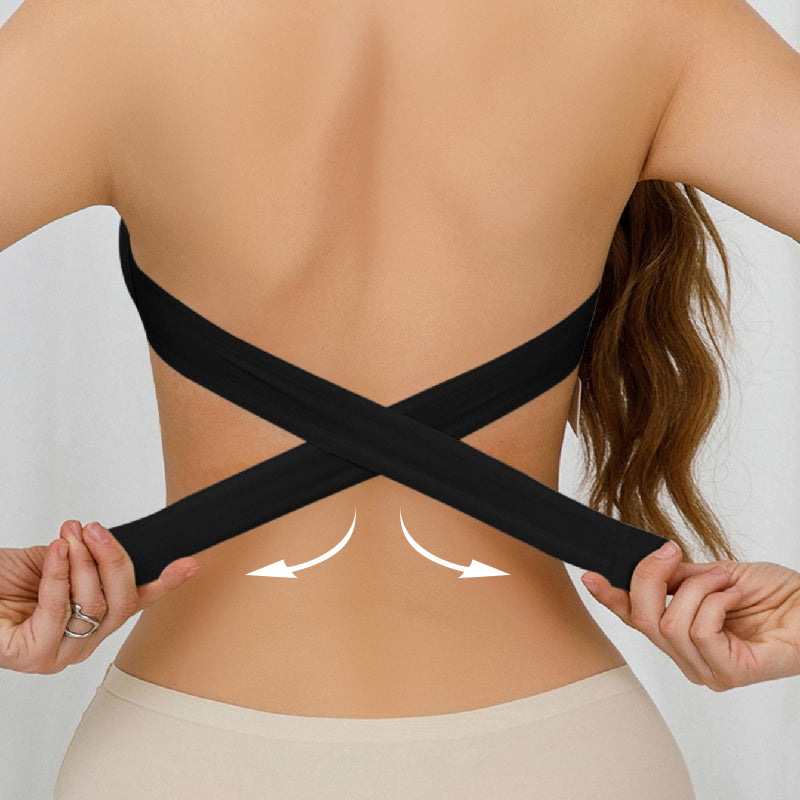 ✨Hot Sale 50% OFF📢Only ￡9.99!!!🔥Women's Non-Slip Strapless Wireless Bra with Crossover Side Closure