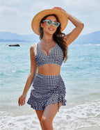 🏝️2025 Summer Hot Sale 49% OFF🌊Gingham High Waisted Tummy Control Bikini Sets👙
