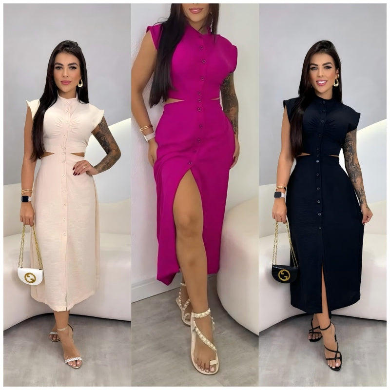👑No More Boring Dresses✨ Women’s Cap Sleeve Split Dress | Flattering Fit