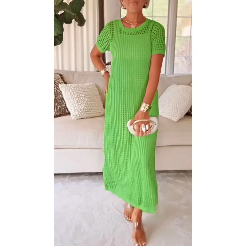 ⌛Limited Sale 50% OFF🔥👗Women's Casual Hollow - Out Maxi Dress Set | Boho Vibes✨