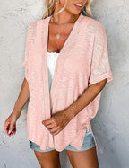 🔥Summer Hot Sale 49％ OFF🏳️‍🌈2025 New Stylish Flowy Short Sleeve Cardigan