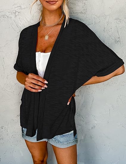 🔥Summer Hot Sale 49％ OFF🏳️‍🌈2025 New Stylish Flowy Short Sleeve Cardigan
