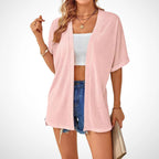 🔥Summer Hot Sale 49％ OFF🏳️‍🌈2025 New Stylish Flowy Short Sleeve Cardigan