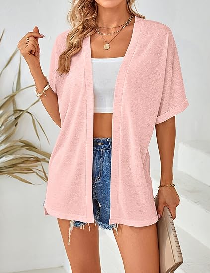 🔥Summer Hot Sale 49％ OFF🏳️‍🌈2025 New Stylish Flowy Short Sleeve Cardigan