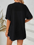 🔥Summer Hot Sale 49％ OFF🏳️‍🌈2025 New Stylish Flowy Short Sleeve Cardigan