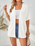 🔥Summer Hot Sale 49％ OFF🏳️‍🌈2025 New Stylish Flowy Short Sleeve Cardigan