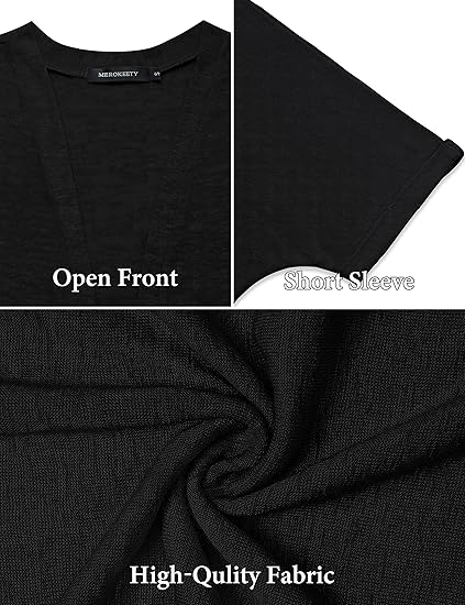 🔥Summer Hot Sale 49％ OFF🏳️‍🌈2025 New Stylish Flowy Short Sleeve Cardigan