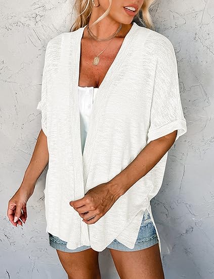 🔥Summer Hot Sale 49％ OFF🏳️‍🌈2025 New Stylish Flowy Short Sleeve Cardigan