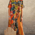 ⏰Limited-time discount🌴Flowing dress in bright tropical colors💯