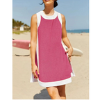 ⏰⏰Hot Sale 49% OFF🔥🎽Women's Casual Color Block Sleeveless Tops Matching Shorts🩳 with Pockets