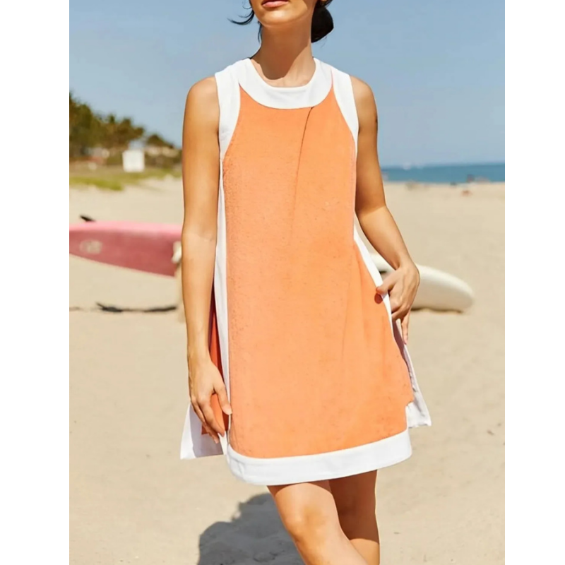 ⏰⏰Hot Sale 49% OFF🔥🎽Women's Casual Color Block Sleeveless Tops Matching Shorts🩳 with Pockets