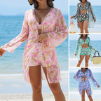 🔥Hot Sale（💥49%OFF）🔥Women's 3-Piece Bikini Set with Cover-Up