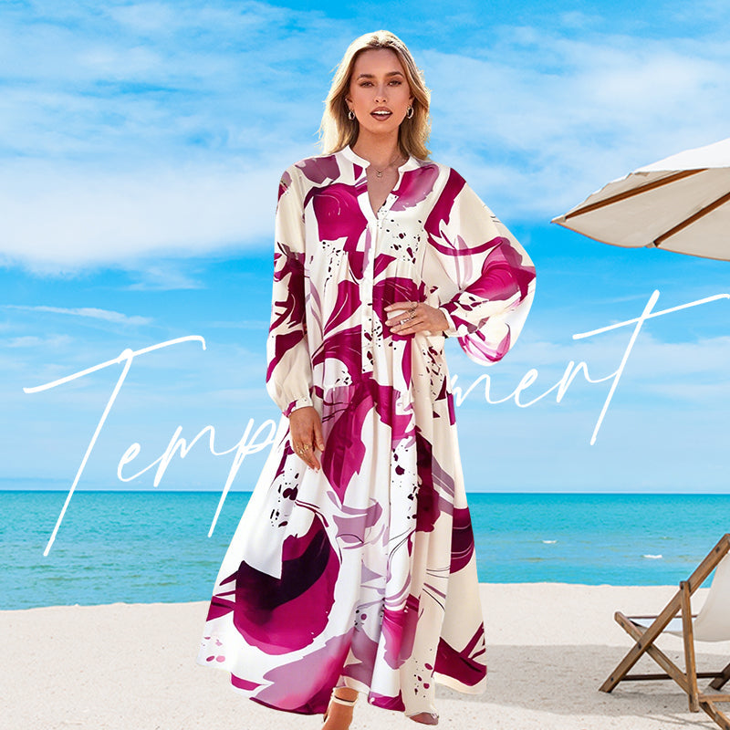 🔥Summer Hot Sale 49% OFF!!💃Women’s Floral V-Neck Maxi Dress