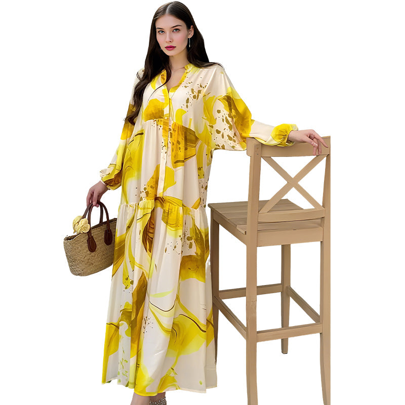 🔥Summer Hot Sale 49% OFF!!💃Women’s Floral V-Neck Maxi Dress