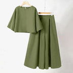 🎉2025 New Products Hot Sale✨Women's Casual Round Neck 3/4 Sleeve T-Shirt & Loose Pants 2-Piece Set