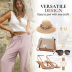 ⏰ Now only 50% off!👍✨ Lightweight Linen Pants Solid Color Drawstring Casual Pants -🥰Breathable & Skin-Friendly