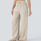 ⏰ Now only 50% off!👍✨ Lightweight Linen Pants Solid Color Drawstring Casual Pants -🥰Breathable & Skin-Friendly