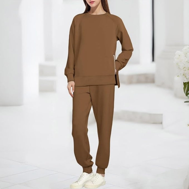 Women's Cozy Sweatshirt & Pants Two-Piece Set