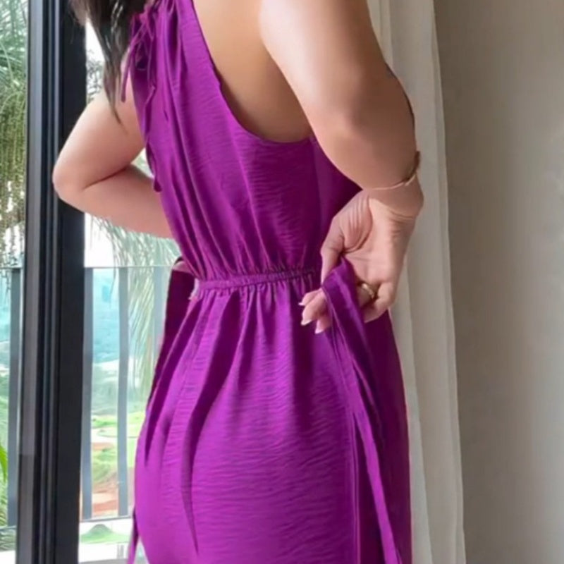 Women's Casual Ruched Halter Jumpsuits