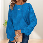 🧥Women's Ribbed Loose-Fit Pullover Tops – Cozy Knit, Effortless Oversized Style
