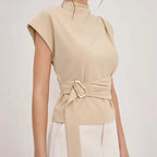 Women’s Elegant Mock Neck Top