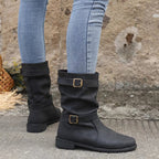 👢Low Heel Boots with Buckle for Women👢 - Walk in Comfort and Style.