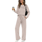 🔥LAST DAY 60% OFF✨Women's Crew Neck Top & Drawstring Pants Set