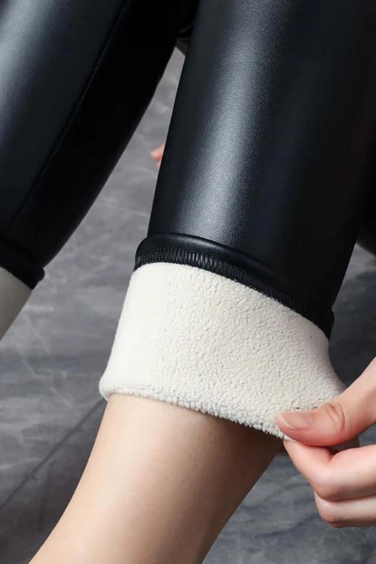 👖faux leather leggings (fleece inside)