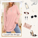 ⏰Hot Sale-Womens Long Sleeve Thumb Hole Shirts Tunic Tops to Wear with Leggings