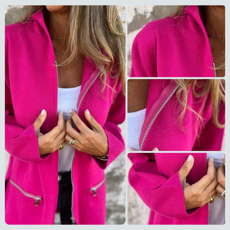 💖Casual Fashion Long-Sleeve Zip-Up Hooded Sweatshirt Jacket