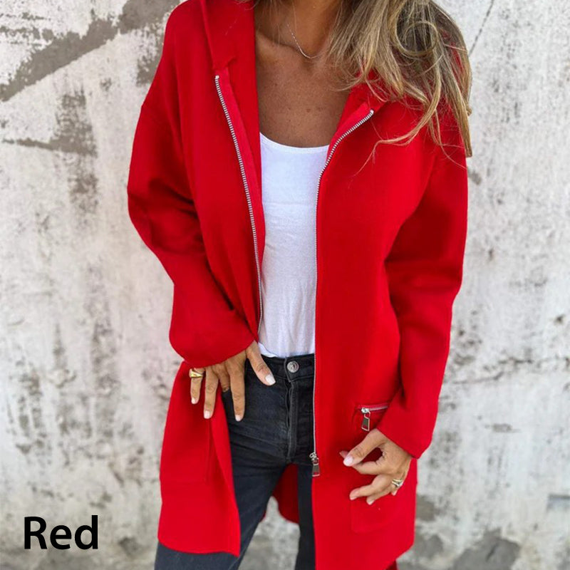 💖Casual Fashion Long-Sleeve Zip-Up Hooded Sweatshirt Jacket
