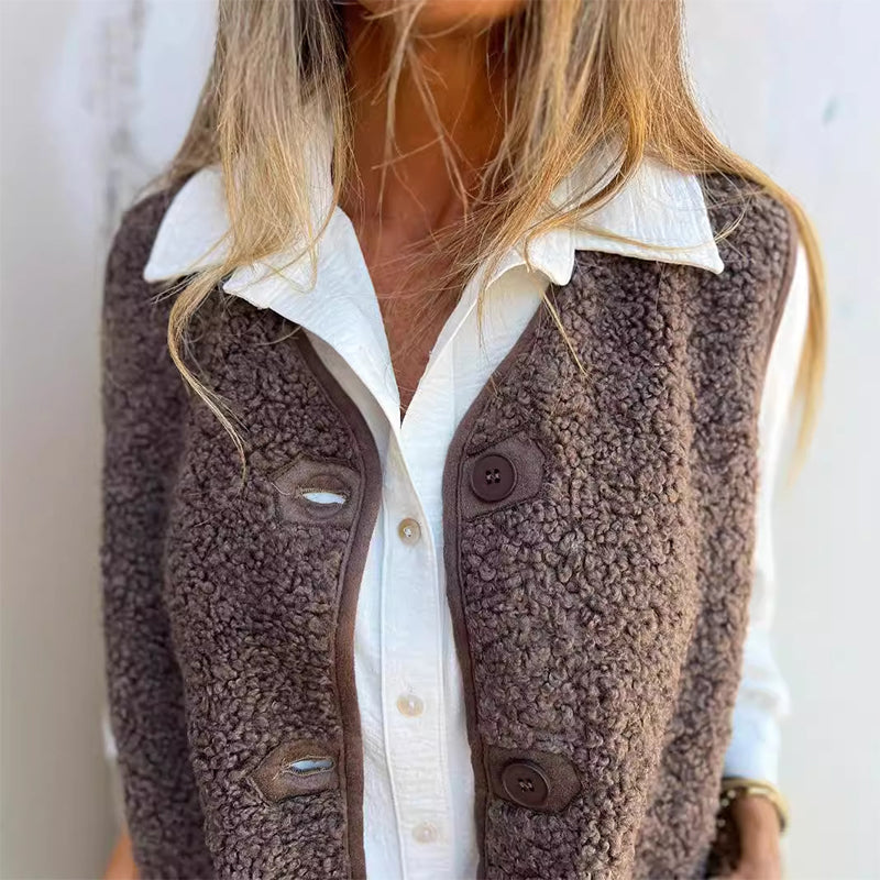 🎉New Arrival-50% Off💛Women's Fall Button Down Short Warm Vest
