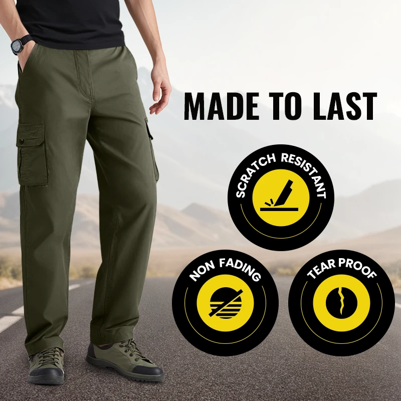 🛠️ Men’s Multi-Pocket Cargo Pants – Built Tough. Ready for Adventure. 🌍👖