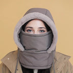 🧣 BUY 2 GET 1 FREE! ❄️ Plush-Lined Thermal Hat with Face Mask - Full Head & Face Protection for Extreme Cold, Unisex Comfort for Skiing/Mountaineering 🏔️🔥
