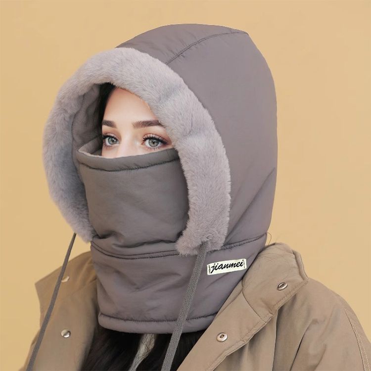 🧣 BUY 2 GET 1 FREE! ❄️ Plush-Lined Thermal Hat with Face Mask - Full Head & Face Protection for Extreme Cold, Unisex Comfort for Skiing/Mountaineering 🏔️🔥