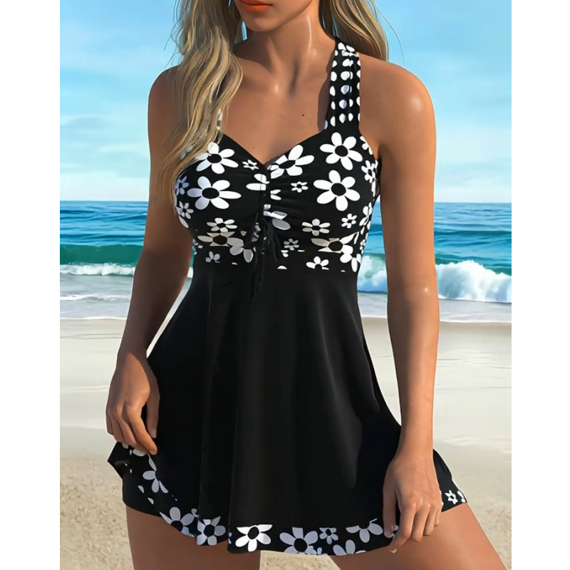 🥳2026 HOT SALE🥳💞50K+ SOLD!👵🩱 50% OFF! Floral Tankini with Boyshorts – Feel confident at the beach! Modest coverage, no adjusting. Quick-dry fabric, comfy fit. Your holiday essential. 🏖️🌸