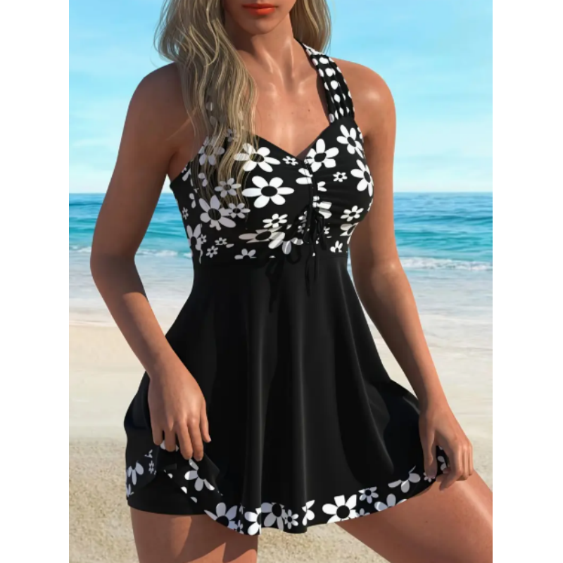 🥳2026 HOT SALE🥳💞50K+ SOLD!👵🩱 50% OFF! Floral Tankini with Boyshorts – Feel confident at the beach! Modest coverage, no adjusting. Quick-dry fabric, comfy fit. Your holiday essential. 🏖️🌸