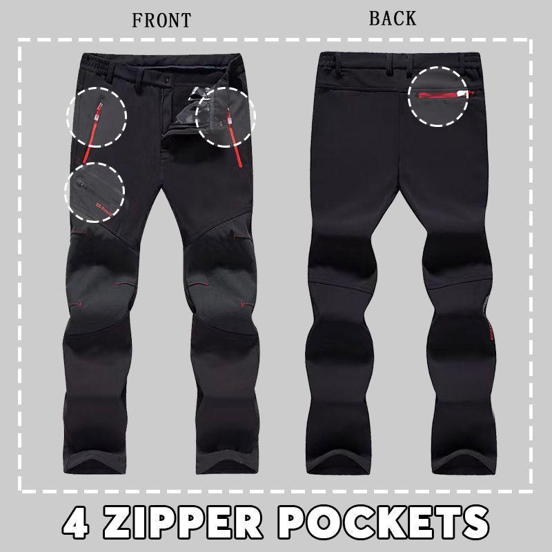 🏆LAST DAY SALE 50% OFF!!🔥Men's Waterproof Winter Trousers with Fleece Lining Cargo Pants