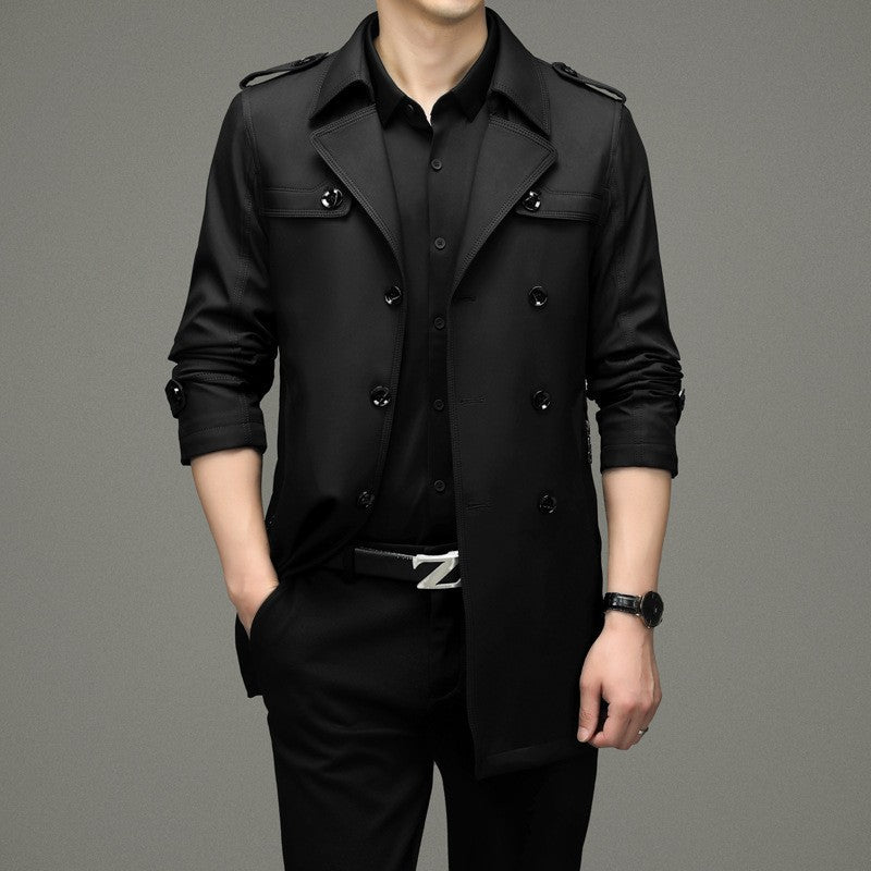 🧥 Men's Double Breasted Windbreaker Jacket 💨🛡️