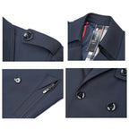 🧥 Men's Double Breasted Windbreaker Jacket 💨🛡️